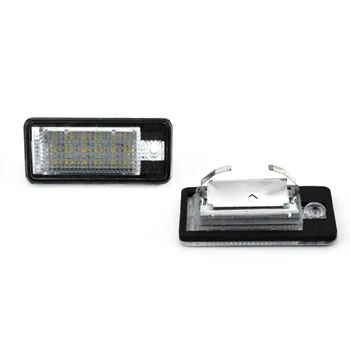 2Pcs 12V 18 LED SMD 3528 Luzes da Placa de Licença Lâmpadas para AUDI A3 8P A6 4F Carro Branco de Luz de Alta Qualidade E Durável
