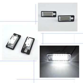 2Pcs 12V 18 LED SMD 3528 Luzes da Placa de Licença Lâmpadas para AUDI A3 8P A6 4F Carro Branco de Luz de Alta Qualidade E Durável