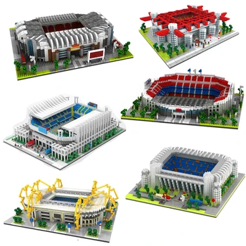 Internacional, o AC Milan, Borussia Dortmund, Clube de Futebol, o Estádio Signal Iduna Park DIY Mini Diamon Blocos de Construção de Tijolos de Brinquedo