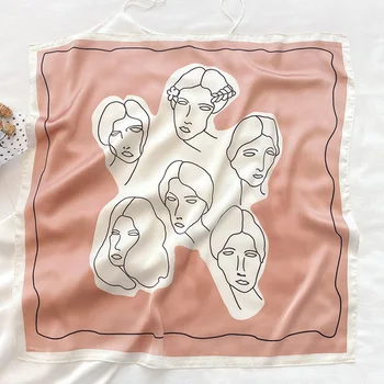 2020 Verão Novo De Seda, Lenço Quadrado Senhora De Cabelo Xale De Impressão Bolsa De Moda De Lenços Femininos Lenço Grande Hijab Moda Foulard