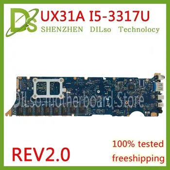 KEFU UX31A Para ASUS UX31A UX31A2 Laptop placa-Mãe UX31A i5-3317U CPU 4G de RAM REV2.0 UX31A placa-mãe Teste de
