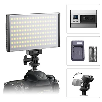 LED Câmera Filmadora de Vídeo, Painel de Luz para Iluminação em Estúdio ou ao ar Livre 3200K para 5600K Variável de Temperatura de Cor Ultra Fino