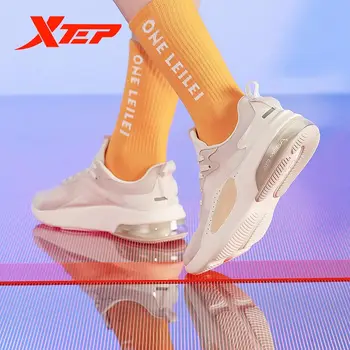 Xtep Sapatos femininos 2020 Verão Novo Meio de Palma de Almofada de Ar Sapatos Luz de Choque de Absorção de Tênis Calçados Esportivos 880218110099