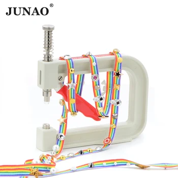JUNAO 4 5 6 8 10 mm Branco de Contas de Pérolas Pérolas Configuração de Máquina de Strass Mão de Imprensa Ferramentas de Rebite Máquina para o Artesanato de Costura Suprimentos
