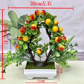 Artificail Frutos De Plantas De Decoração De Casa De Frutas Laranja Cereja Bonsai Simulação Decorativos Flores Artificiais Falso Plantas Ornamentos