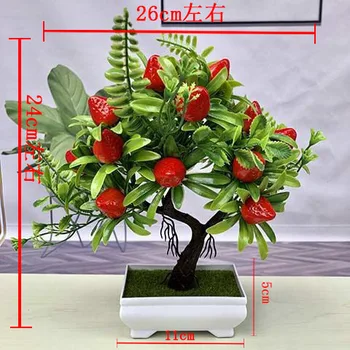 Artificail Frutos De Plantas De Decoração De Casa De Frutas Laranja Cereja Bonsai Simulação Decorativos Flores Artificiais Falso Plantas Ornamentos