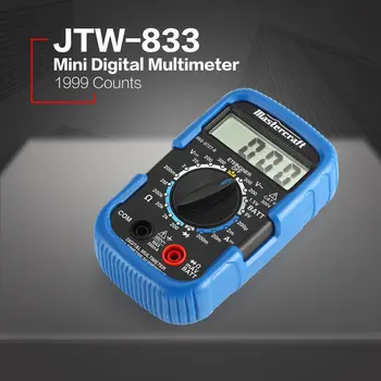JTW-833 Portátil Mini Multímetro Digital De 1999 Contagens de AC/DC Volts Diodo Testador de Bateria Amperímetro Voltímetro Multifunções Multímetros