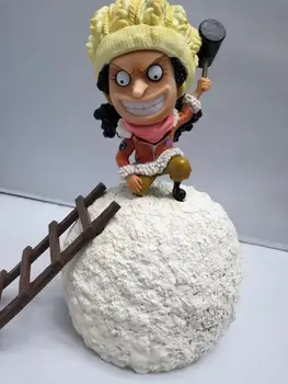 NOVO Anime de One Piece Luffy, Usopp boneco de neve showhand Figura de Ação do Anime PVC Colecionáveis Modelo de Brinquedo presentes para o Natal 15cm