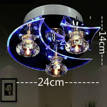 Quarto, as Luzes do Tecto lâmpadas LED Moderna de Cristal lâmpada led de Uso para a sala de estar, Quarto D24*H12CM 110V-220V Luminaria de Teto Lâmpada