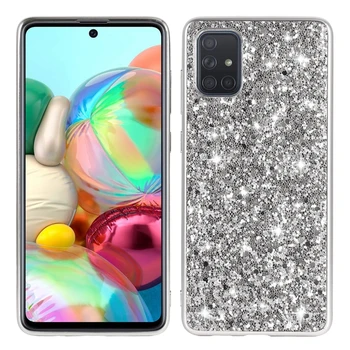 Para a Samsung, A51 A71 Brilhante Bling Glitter Case para Samsung Galaxy A10s A20s M30S Caso de Telefone para a Menina Senhora Tampa Funda