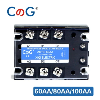 CG 60A 80A 100A AA trifásico SSR AC de Controle CA o Dissipador de Calor Para 60AA 80AA 100AA Radiador de Alumínio Relé de Estado Sólido SSR AC AC