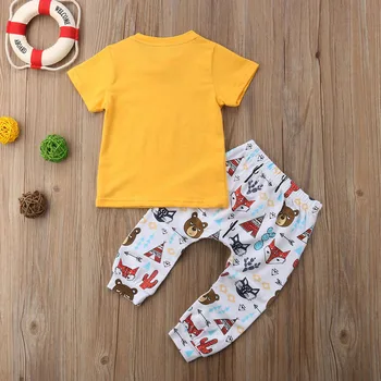 Pudcoco USPS Envio Rápido de Moda de Nova Animais Recém-nascidos Meninos Roupas de Menina Tops, T-shirt, Calças de Roupa Conjunto de Roupas