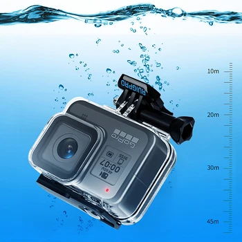 45M de Mergulho Submarino caixa à prova d'água Caso de Mergulho Cor da Lente de Kit de filtros para GoPro 8 Ação Câmera Gopro Acessórios de Proteção