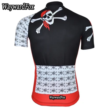 Nova Verão de ciclismo jersey homem Passeios de Bicicleta preto roupas bicicleta Bandeira de Pirata ciclismo roupas secagem Rápida