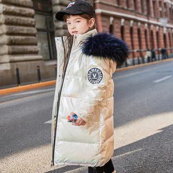 2019Children da jaqueta do menino meados de longa novas roupas infantis, médio e grande para crianças de menina de casaco