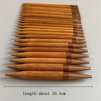 13 Pares de Agulhas de Tricô Conjunto de Bambu Carbonizado Intercambiáveis tear Circular de Costura, Ferramentas de Crochê para Agulha de Fios