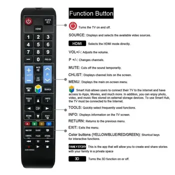 NOVO Original Guality Para SAMSUNG AA59-00594A Smart TV 3D, Controle Remoto AA59-00581A AA59-00582A AA59-00638A