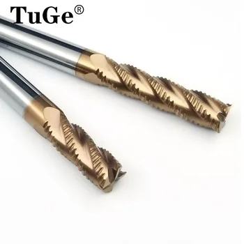 TUGE Moagem de Corte 4 Flauta Tunsten de Aço Áspero Matching Fresa de Desbaste Final do Moinho de Processamento de Aço ou de Liga de Aço, etc.