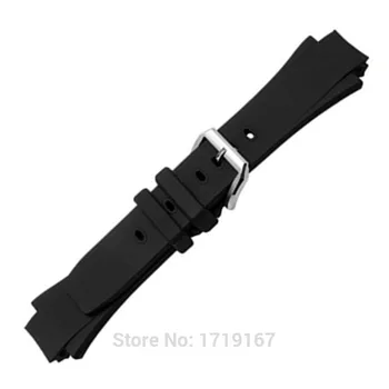 Nova Borracha de Silicone Pulseira de 26*16mm preto porta pulseira de Relógio de Banda para o Oceano relógios de Substituição