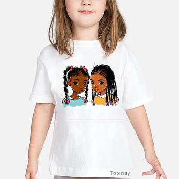 Amor Galinhas t-shirt para as meninas de harajuku kawaii crianças chothing engraçado camiseta meninas preto meninas t-shirt melanina camisa de meninas