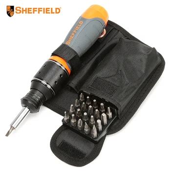 SHEFFIFLD S056511 27 Em 1 Dual-controlador de Multi - função de Dupla Velocidade, chave de Fenda de Catraca Conjunto de Ferramenta de Combinação de chave de Fenda