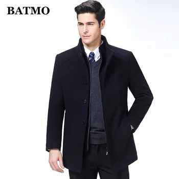 BATMO 2019 nova da chegada do outono e inverno de alta qualidade lã, trench coat homens,homens casacos de lã,casaco quente,plus-tamanho M-XXXL,1729