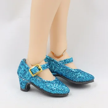 GELADO DBS Blyth boneca conjunta corpo sapatos bling bling elegante salto Alto sapatos de brinquedo