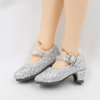 GELADO DBS Blyth boneca conjunta corpo sapatos bling bling elegante salto Alto sapatos de brinquedo