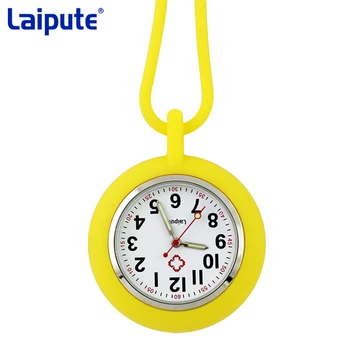 Círculos coloridos Enfermeira Clip-on Fob Broche Pingente Pendurado Relógio de Bolso Para as mulheres Relógios de Quartzo