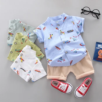 O novo Menino Roupa Casual Bebê Menina Roupas de Verão Conjunto de produtos de Algodão Esportes camisa+ Shorts Ternos de Roupa roupas de Crianças conjuntos