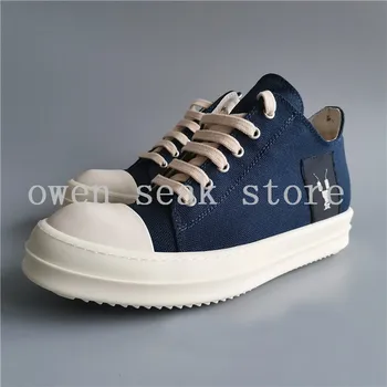 19ss Owen Seak Homens Sapatos de Lona Casual Laço de Luxo Formadores de Homens Tênis Adulto Marca de Flats Verão, Sapatos Baixos Tamanho Grande