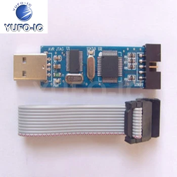 Navio livre 2pcs AVR JTAG USB Baixar Simulador/Mini Simulador/Proteção de Sobrecorrente/Longa Linha Shell de Alumínio
