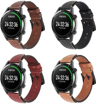Ktab de relógio de couro pulseira de 22mm para Huawei Assistir GT2 46mm Samsung Galaxy Watch 46mm/ Couro huawei assistir gt 2 substituição de bandas