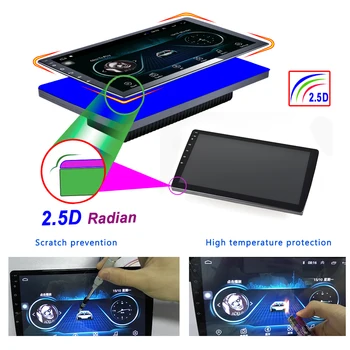 Podofo auto-Rádio 2din com android GPS Car Multimedia Player 10.1