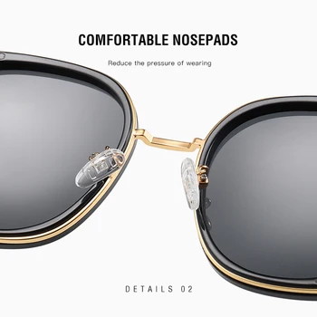 CARTELO Quadrado Clássico Polarizada Design da Marca Óculos de sol Polarizados Mulheres Driver de Sapatos Vintage, Óculos de Sol Quadrados de Espelho TAC