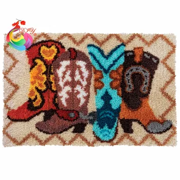 Diy para bordar agulha de Crochê bordado Tapete bordado de ponto de Cruz tapetes e carpetes de desenho animado cavalo de agulhas de tricô