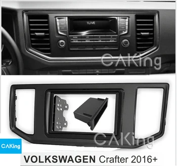 Single/Double Din Carro Fáscia Rádio Painel para VW VOLKSWAGEN Crafter De 2016+ Frame de Áudio Traço do Kit de Montagem Facia Face a Placa de Adaptador de