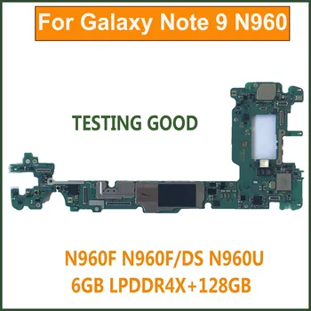 Desbloqueado placa-Mãe Para Samsung Galaxy Nota 9 N960F N960F/DS N960U 128GB de 512GB 2 SIM IMEI Original Android Placa Lógica