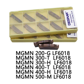 10PCS DESKAR MGMN200-G LF6018 300-T 300-400 H-T 400-500 H-M LF6018 de torno CNC Canais Torneamento de Carboneto de Inserção Para o aço Inoxidável