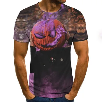 Homens de roupa 2020 Nova Mens Verão Crânio de Impressão Homens de Manga Curta T-shirt de impressão 3D Camiseta Casual Respirável camisetas divertidas