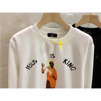 JESUS É o REI Camisolas pintura a Óleo retrato de espuma de impressão Jesus é o rei Capuz Música do álbum série Kanye West Hoodies Jenner