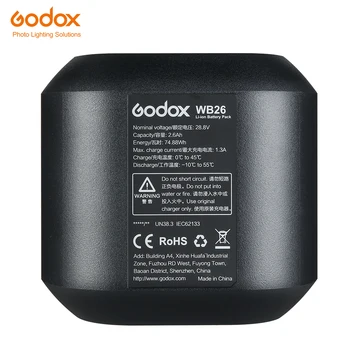 Godox WB26 2.6 Ah AD600PRO bateria de Lítio para AD600PRO AD600 PRO