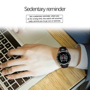 LIGE 2019 aço Novo smart watch homens de couro smart watch esporte Para iPhone, Android smartwatch Informações lembrete de Fitness tracker