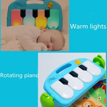 Música de Quebra-cabeça Tapete com Teclado de Piano Educacional Rack de Brinquedos Infantil Fitness Rastreamento Tapete de Presente para as Crianças Ginásio Baby Tapete Tapete Jogo