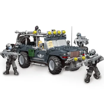 Militares Série de Blocos de Construção de Simulação de Alta Figuras Cidade SWAT Soldados Voando Tigres Define o Modelo de Tijolos de Brinquedos para as Crianças Rapazes