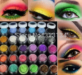 30 Cores de Sombra em Pó de pigmento Colorido Maquiagem Mineral Eyeshadow Pigmento conjunto de ferramentas de Maquiagem cosméticos