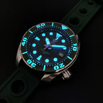 STEELDIVE Impermeável NH35 Relógio Automático de Homens de Aço Inoxidável Sapphire Crystal Cerâmica de Bisel C3 Luminoso do Relógio Mecânico