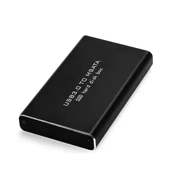 Ingelon Caddy Gabinete Preto SSD Caixa de USB 3.0 para MSATA Disco Rígido 3030mm 3050mm Conversor Externo Case Para Samsung SSD Kingston