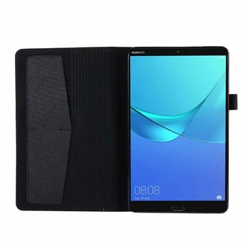 Fino Pano de Caso Para o Huawei MediaPad M5 lite 8.0 JDN2-AL00 JDN2-W09 Tablet Flip tampa do suporte para huawei M5 lite 8 polegadas case + película