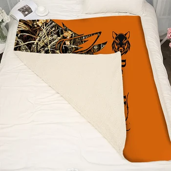 CLOOCL Caça de Javalis Cobertores de Impressão 3D Animal de Porco Dupla Camada Sherpa um Cobertor na Cama Têxteis para o Lar Sonho de Estilo de